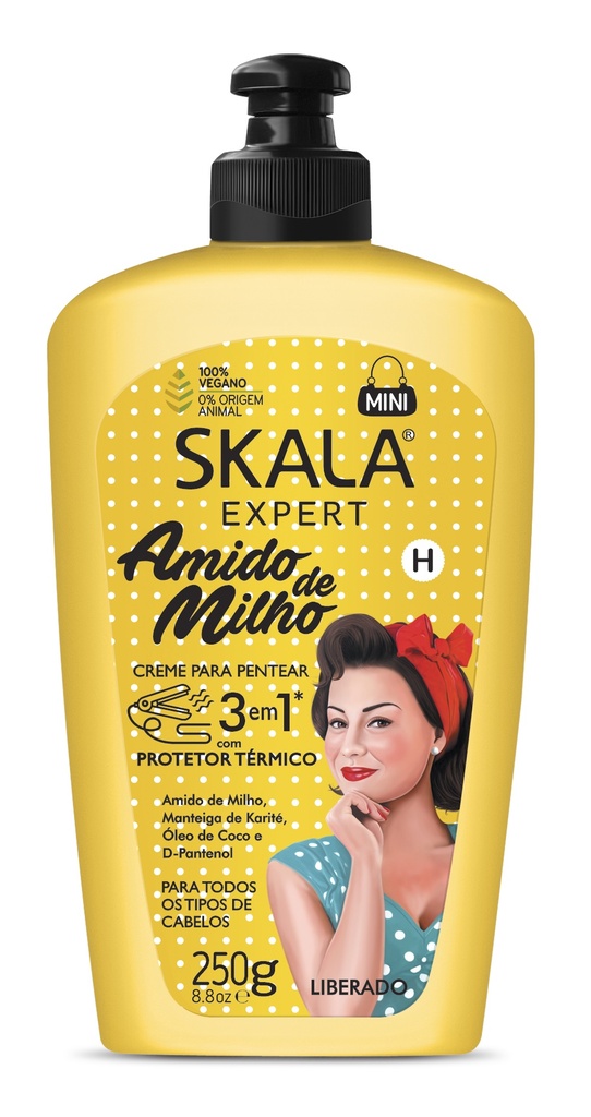 CREMA DE PEINAR AMIDO DE MILHO 250GR SKALA