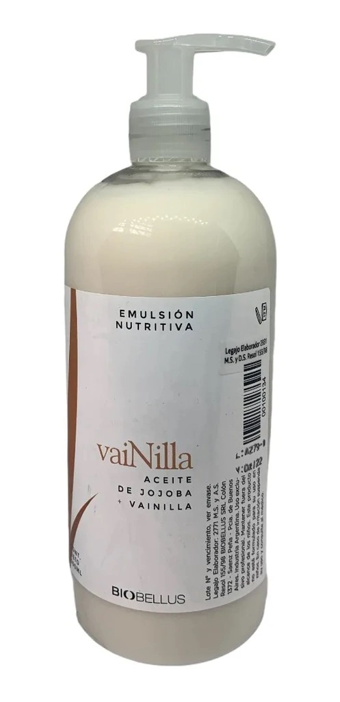 EMULSION CORPORAL VAINILLA JOJOBA 500GR BIOBELLUS