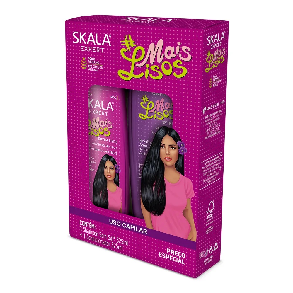 KIT MAIS LISOS SHAMPOO+ACONDICIONADOR 325ML SKALA