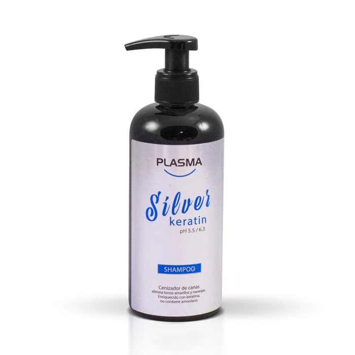 SHAMPOO SILVER KERATIN CENIZADOR 300ML PLASMA